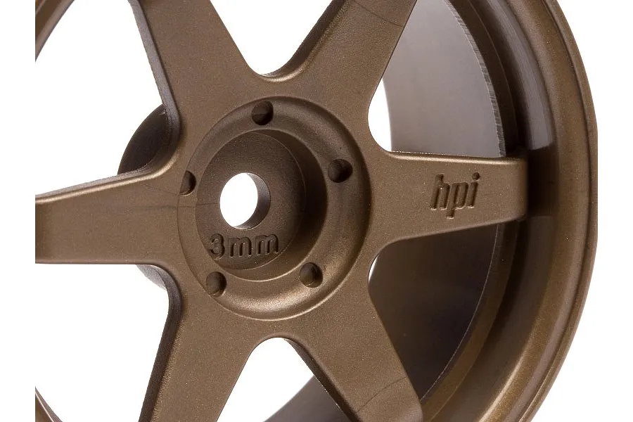 HPI 1.9&amp;quot; (3mm Off-Set) TE37 Bronze Rims 2Pcs image 8820