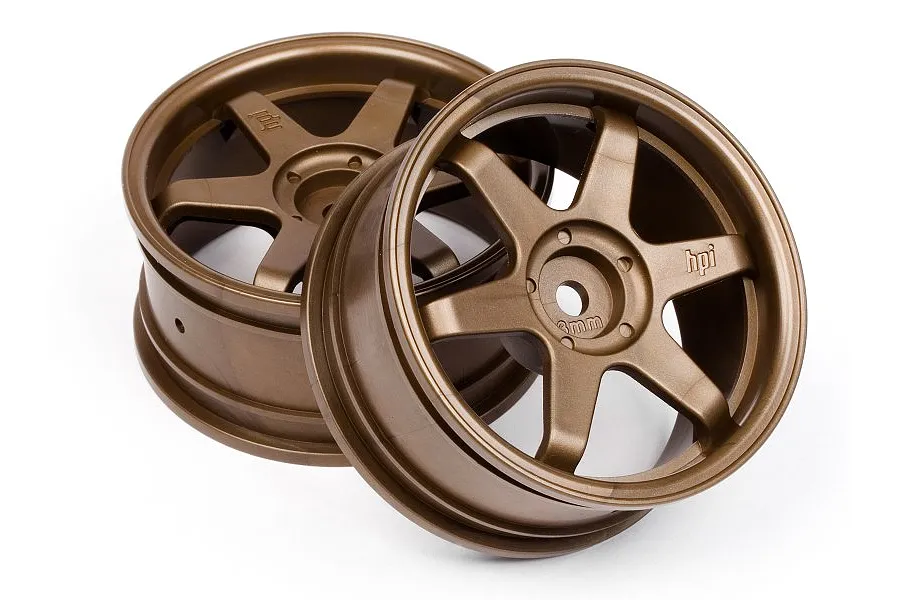 HPI 1.9&amp;quot; (3mm Off-Set) TE37 Bronze Rims 2Pcs image 8821