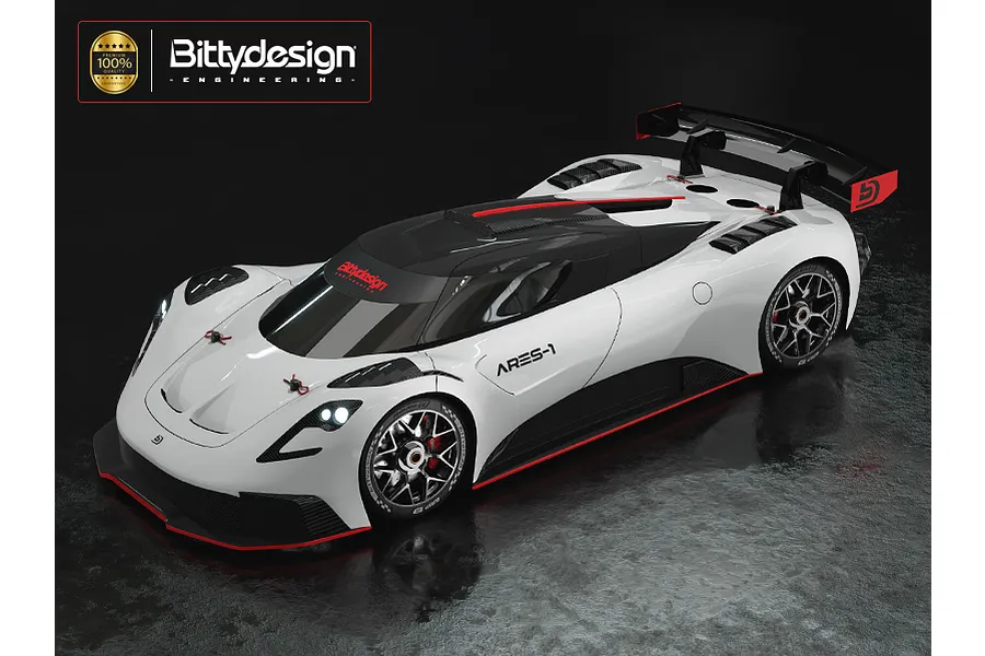 Bittydesign 1/7 ARES-1 Unpainted Body Shell w/ Decals - Clear image 88209