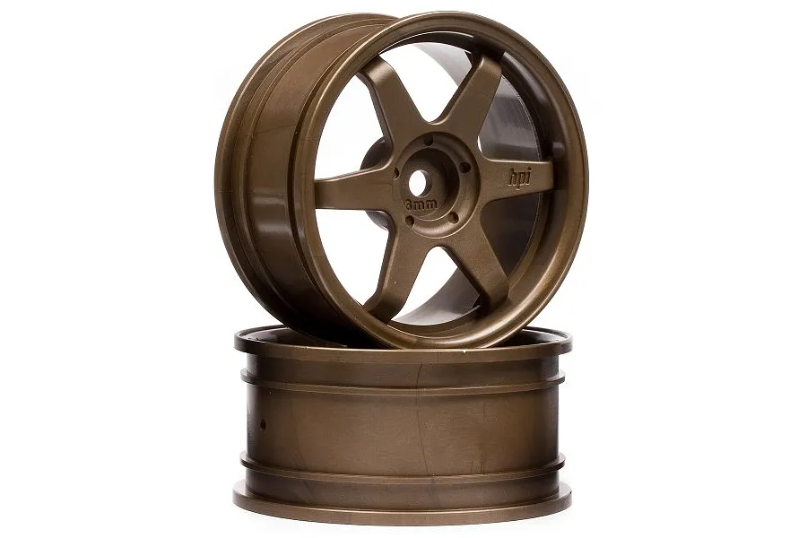 HPI 1.9&amp;quot; (3mm Off-Set) TE37 Bronze Rims 2Pcs image 8822