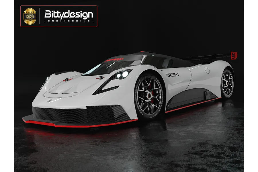 Bittydesign 1/7 ARES-1 Unpainted Body Shell w/ Decals - Clear image 88212