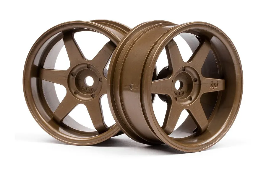 HPI 1.9&amp;quot; (6mm Off-Set) TE37 Bronze Rims 2Pcs image 8823