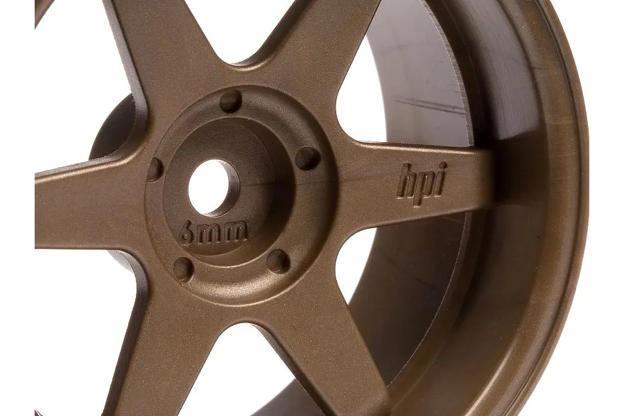 HPI 1.9&amp;quot; (6mm Off-Set) TE37 Bronze Rims 2Pcs image 8824
