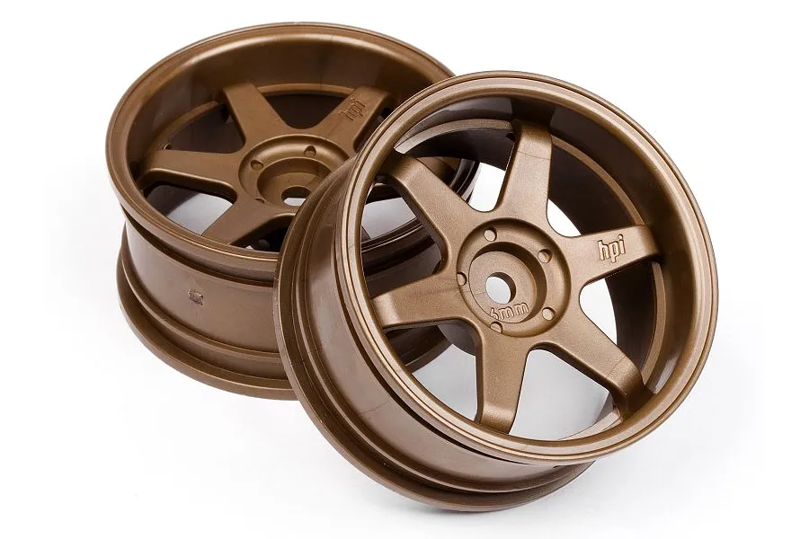 HPI 1.9&amp;quot; (6mm Off-Set) TE37 Bronze Rims 2Pcs image 8825