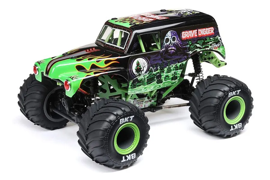 Losi Mini LMT Grave Digger RC Monster Truck Electric 4WD 1/18 Scale RTR - Green image 88390