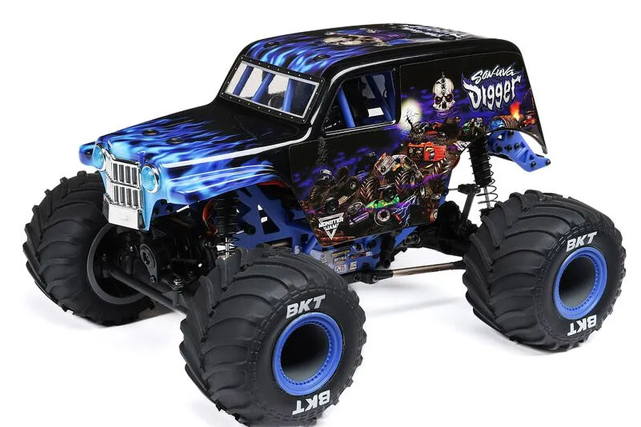Losi Mini LMT Son Uva Digger RC Monster Truck Electric 4WD 1/18 Scale RTR - Blue image 88411