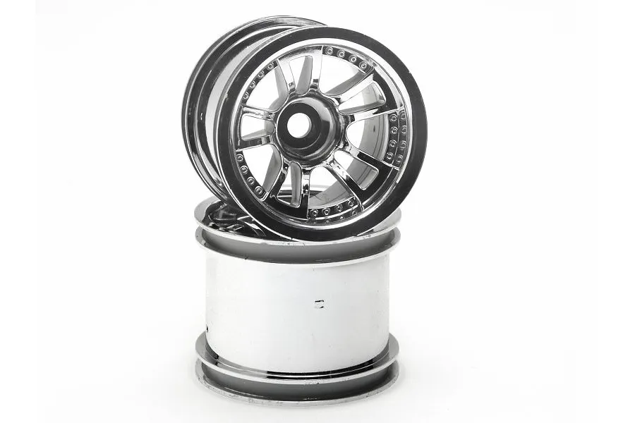 HPI 2.2&amp;quot; Split 5 Chrome Rims 2Pcs image 8849