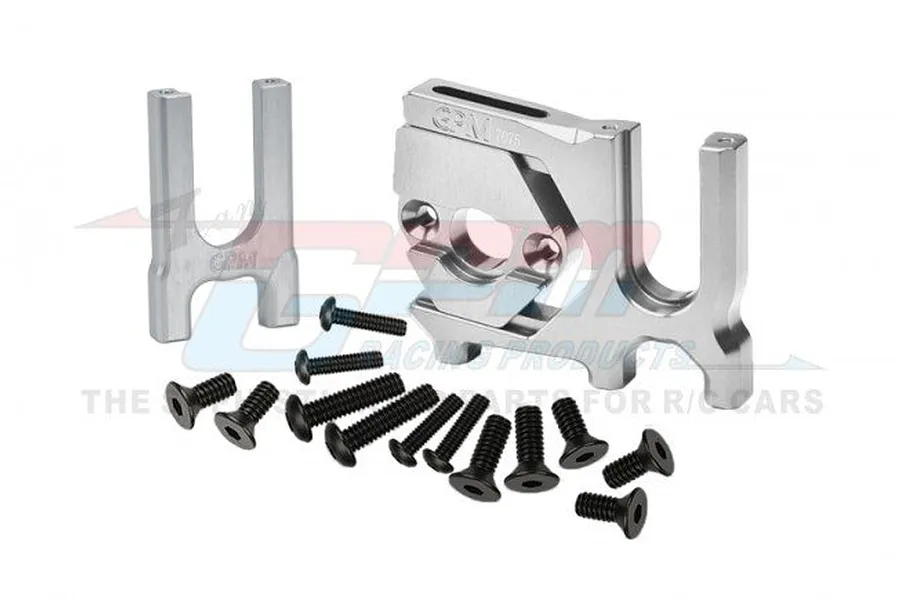 GPM Silver 7075 Aluminium Front/Rear Centre Differential &amp;amp; Motor Mount 3Pcs image 1
