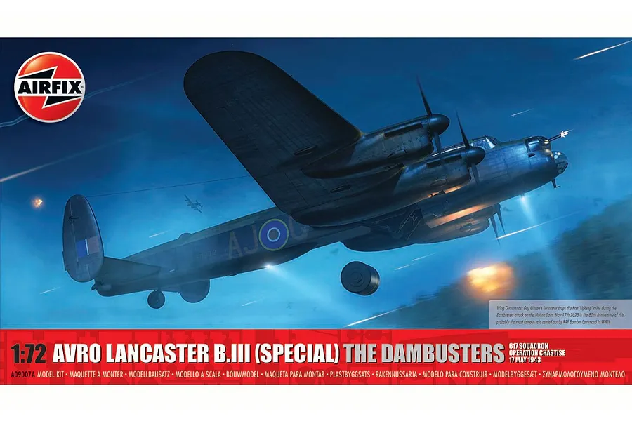 Airfix 1/72 Avro Lancaster B.III (The Dambusters) Bomber Scaled Plastic Model Kit image 88581