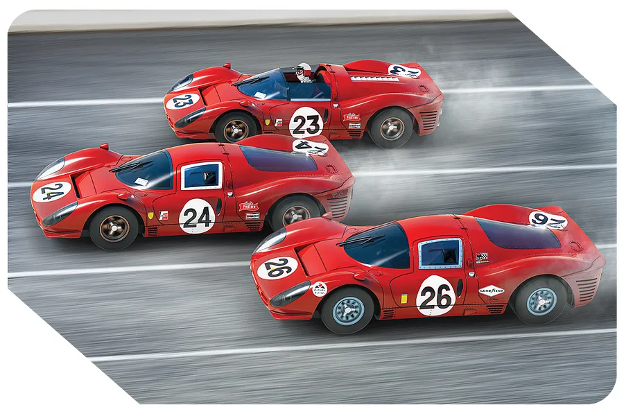 Scalextric 1/32 1967 Daytona 24 Slot Cars Triple Pack image 88620