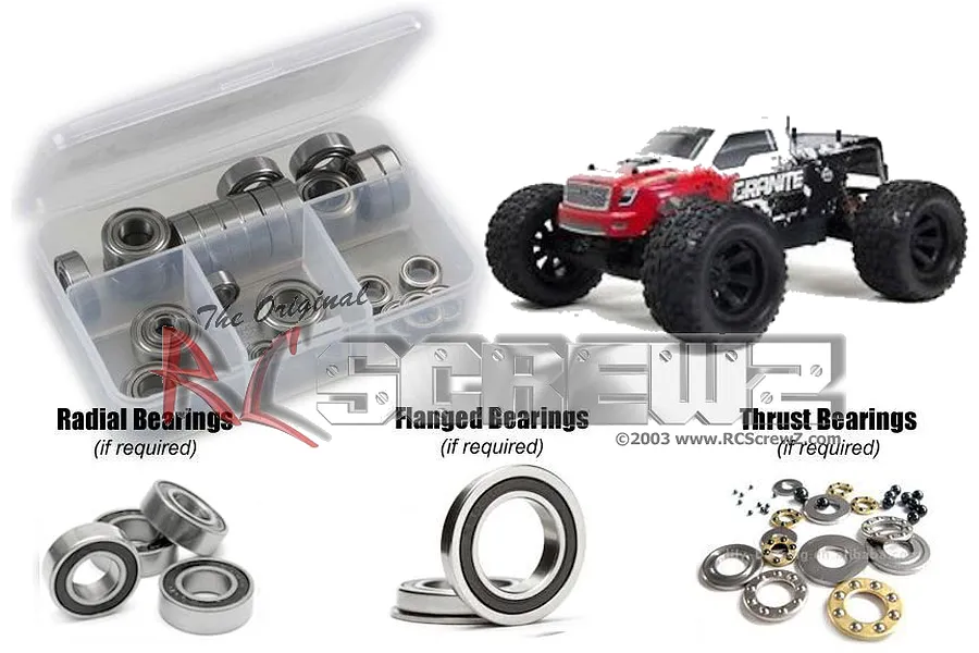 RC Screwz Granite BLS Rubber Shielded Bearing Kit image 88677