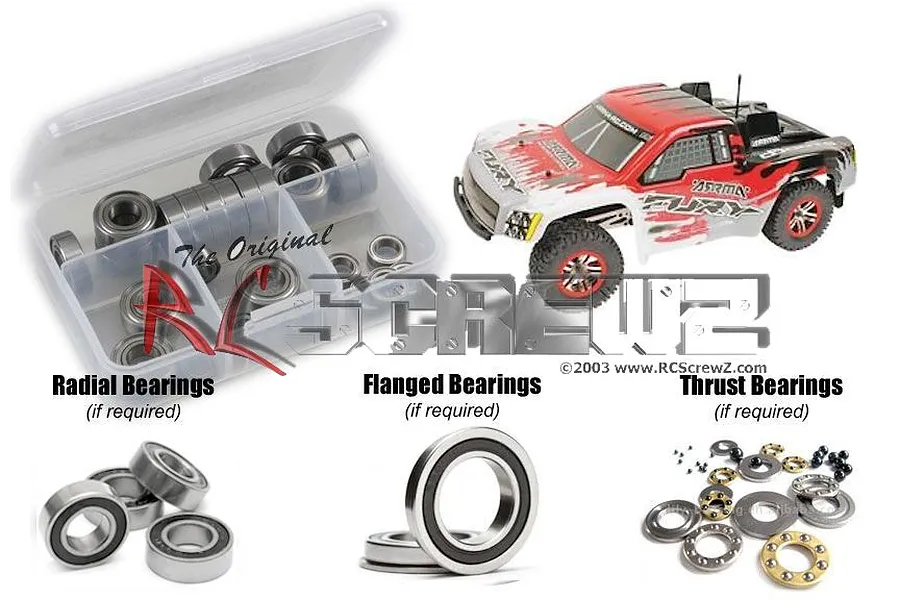 RC Screwz Fury Rubber Shielded Bearing Kit image 1