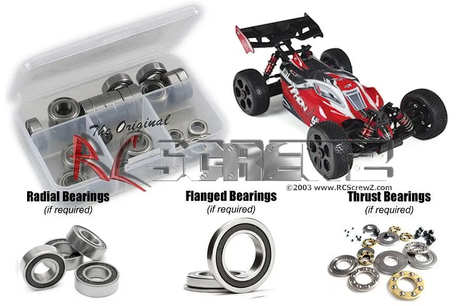 RC Screwz Typhon 6S BLX Rubber Shielded Bearing Kit image 88692