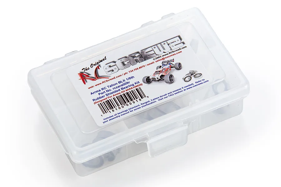 RC Screwz Talion BLX Rubber Shielded Bearing Kit image 88695