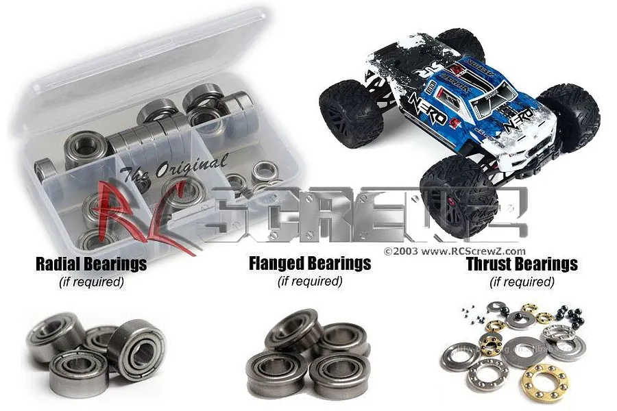 RC Screwz Nero 6S Metal Shielded Bearing Kit image 88702