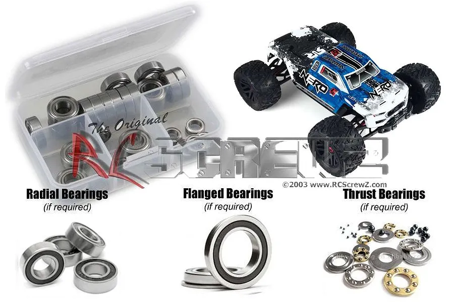 RC Screwz Nero 6S Rubber Shielded Bearing Kit image 88703