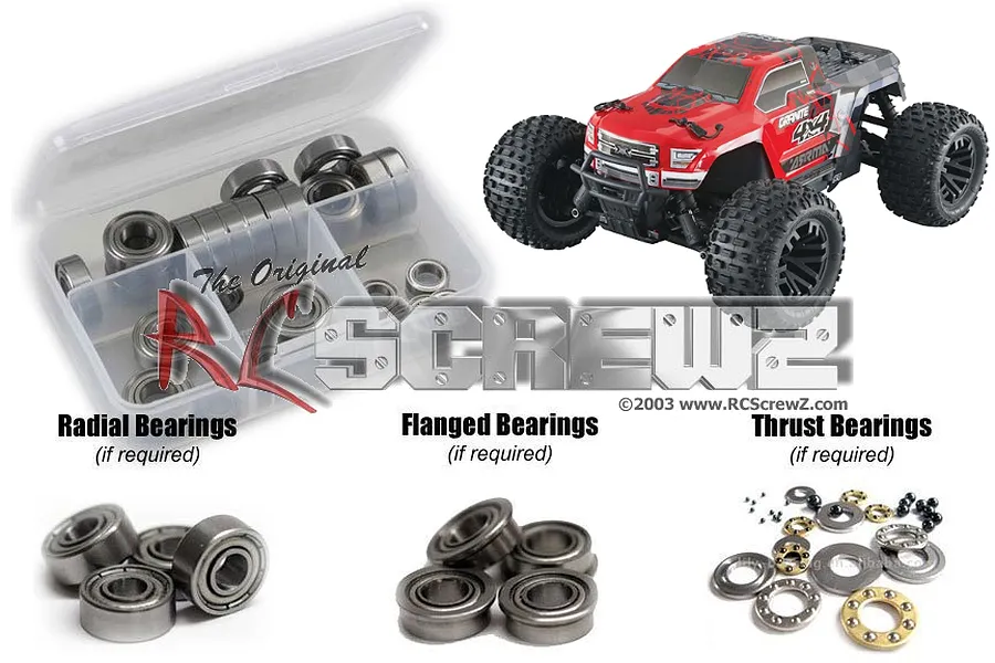 RC Screwz Granite Mega 4x4 Metal Shielded Bearing Kit image 88711