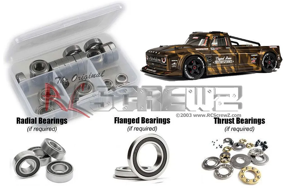 RC Screwz Infraction BLX 6S Rubber Shielded Bearing Kit image 88724