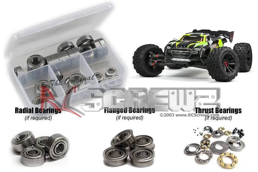 RC Screwz Kraton 8S Metal Shielded Bearing Kit image 88729
