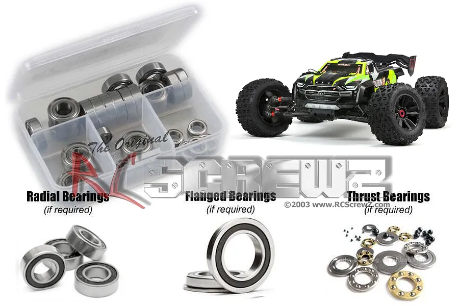 RC Screwz Kraton 8S Rubber Shielded Bearing Kit image 88730
