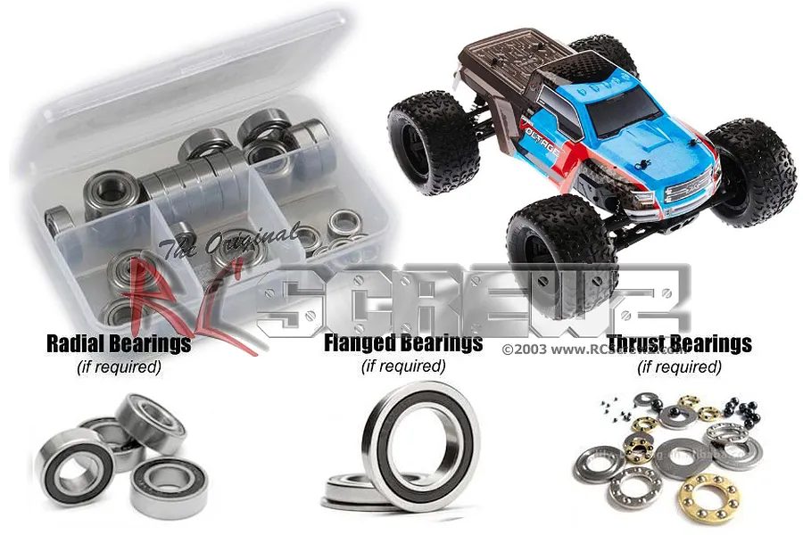 RC Screwz Granite Voltage Rubber Shielded Bearing Kit image 1