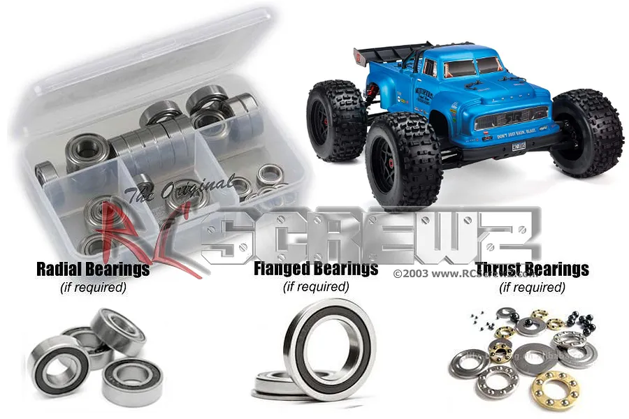 RC Screwz Notorious 6S Rubber Shielded Bearing Kit image 1