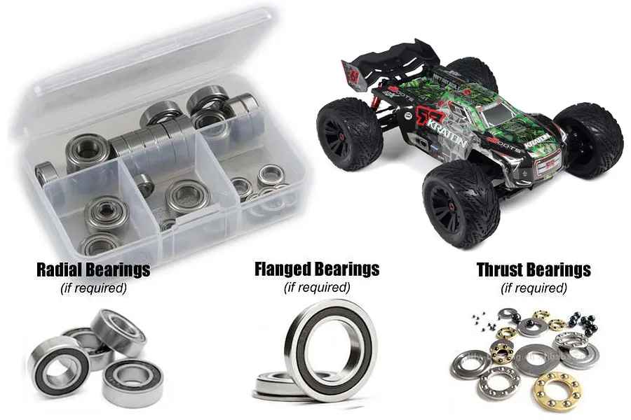 RC Screwz Kraton 6S V2 Rubber Shielded Bearing Kit image 1