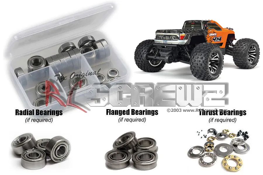 RC Screwz Granite 3S BLX Metal Shielded Bearing Kit image 1