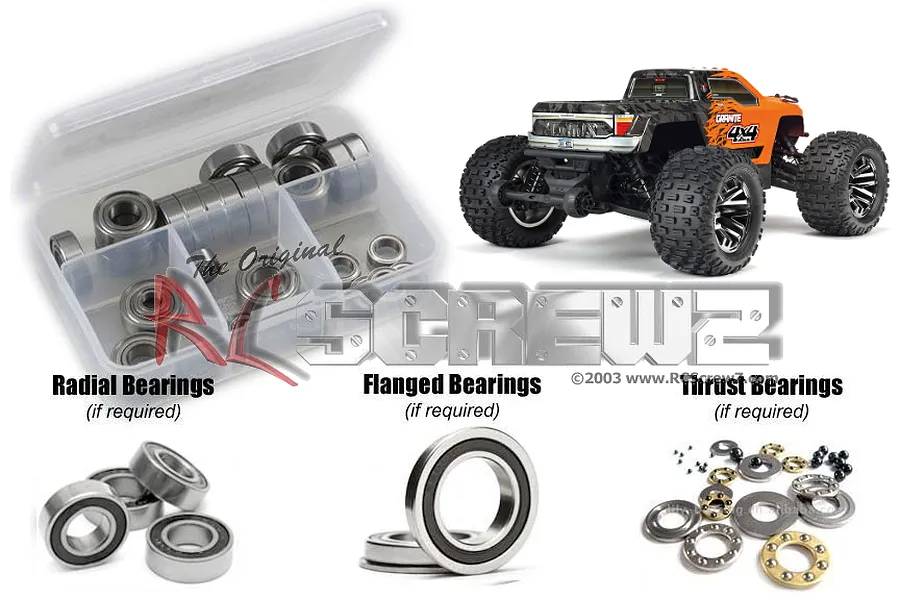 RC Screwz Granite 3S BLX Rubber Shielded Bearing Kit image 1
