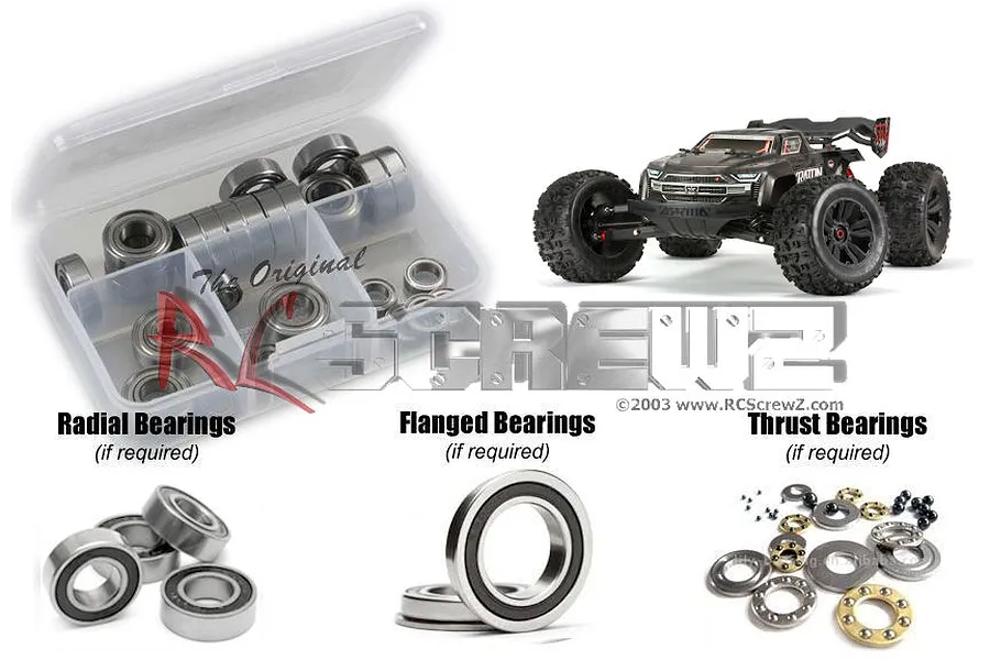 RC Screwz Kraton EXB Rubber Shielded Bearing Kit image 88760