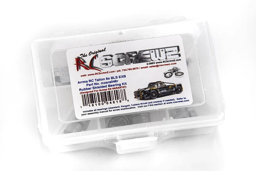 RC Screwz Infraction 4x4 Rubber Shielded Bearing Kit image 1