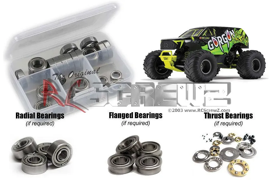 RC Screwz Gorgon 4x2 Mega Metal Shielded Bearing Kit image 88776