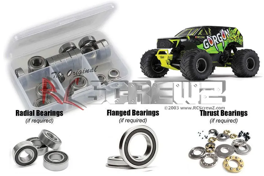 RC Screwz Gorgon 4x2 Mega Rubber Shielded Bearing Kit image 88777