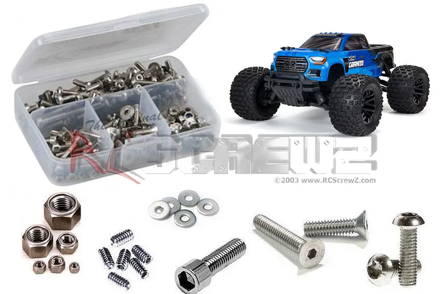 RC Screwz Granite Mega Complete Stainless Steel Screw Kit image 88784