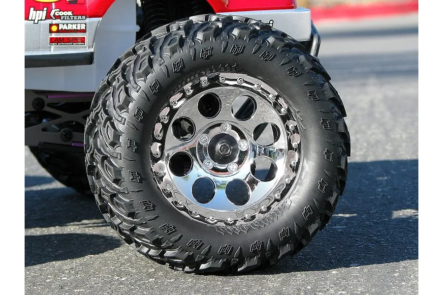 HPI 3.3&amp;quot; Savage Mag-8 Chrome Rims 2Pcs image 8882
