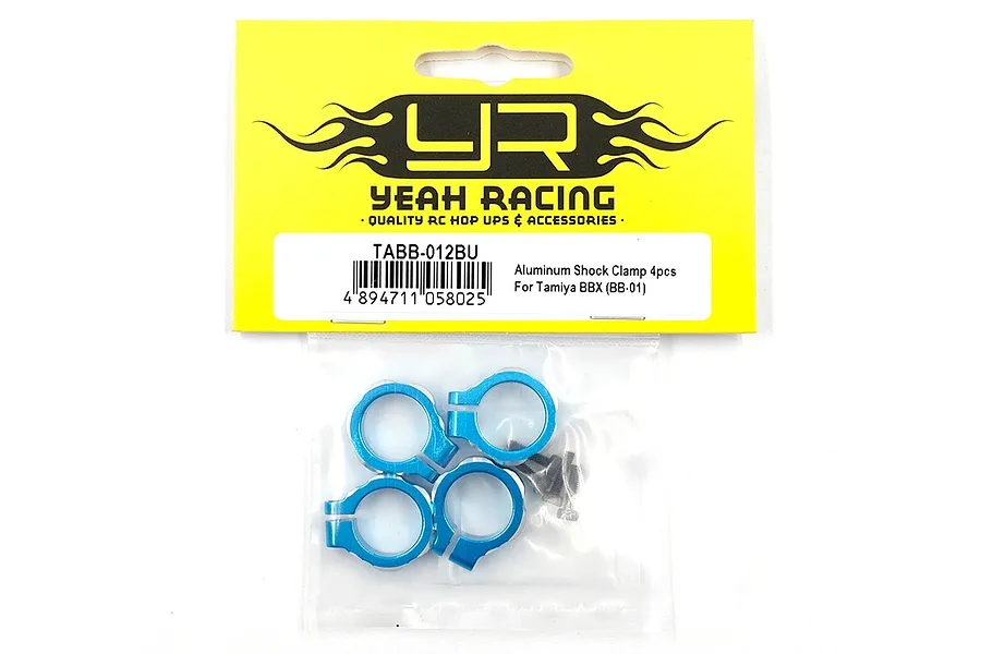 Yeah Racing Blue Aluminium Shock Clamps 4Pcs image 2