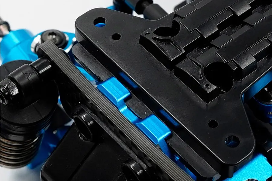 Yeah Racing Blue Aluminium &amp;amp; Carbon Fibre Front/Rear Shock Mount image 4
