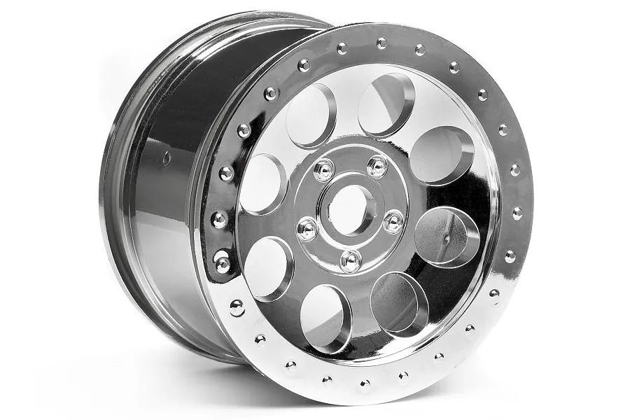 HPI 3.3&amp;quot; Savage Mag-8 Chrome Rims 2Pcs image 8885