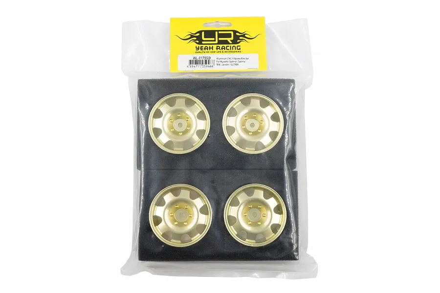 Yeah Racing 1/10 Gold Aluminium 8 Spoke Rim 4Pcs image 88876