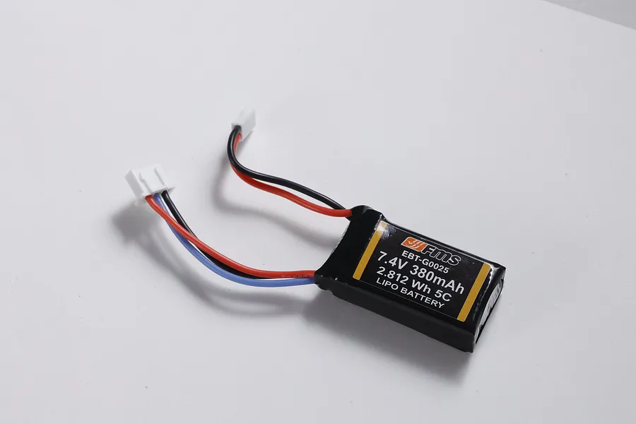 FMS 7.4V 380mAh 5C 2S Soft Case LiPo Battery image 88914