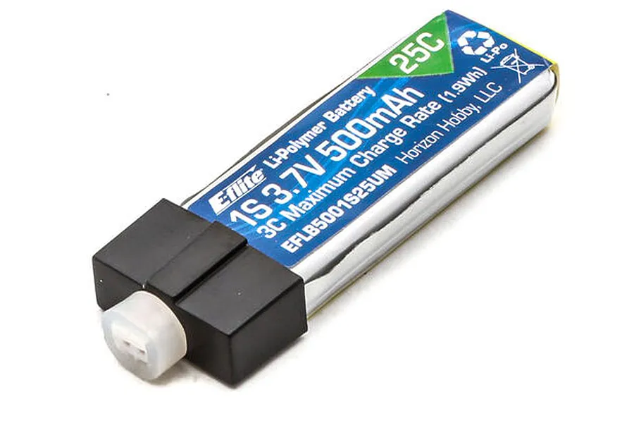 E-Flite 3.7V 500mAh 25C LiPo Battery image 88923