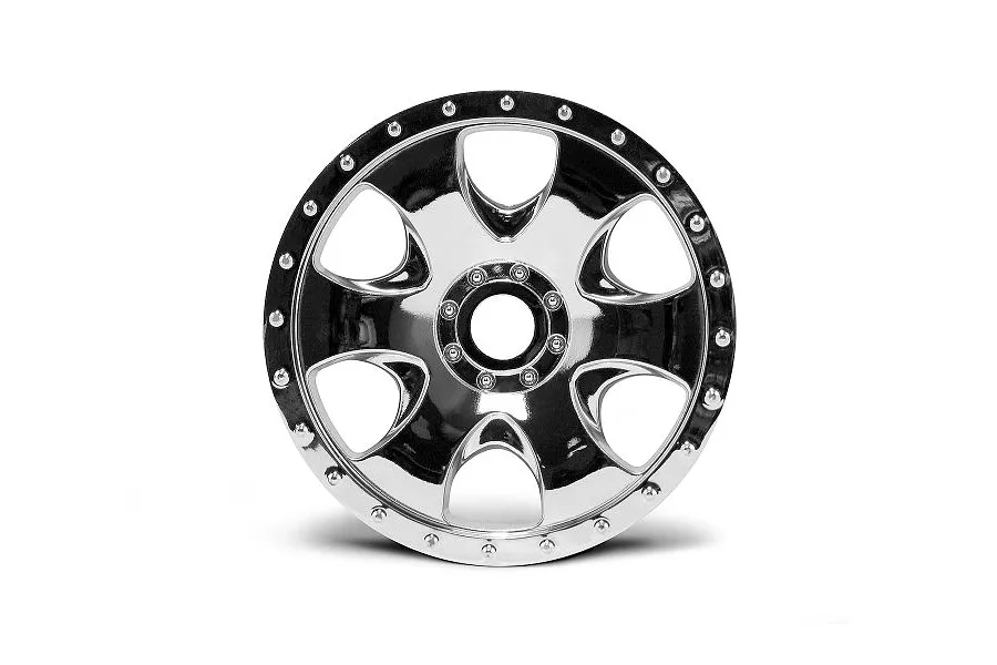 HPI 3.3&amp;quot; Savage Warlock Chrome Rims 2Pcs image 8895