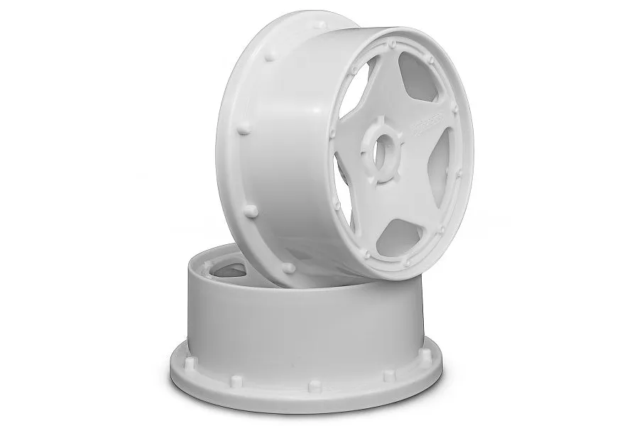 HPI 4.7/5.5&amp;quot; Baja 5B Front Super Star White Rims 2Pcs image 8899