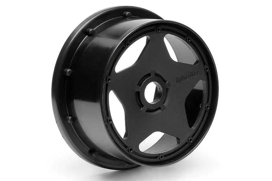 HPI 4.7/5.5&amp;quot; Baja 5B Front Super Star Black Rims 2Pcs image 8901