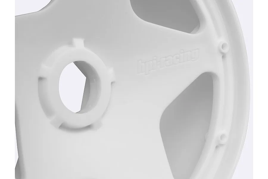 HPI 4.7/5.5&amp;quot; Baja 5B Rear Super Star White Rims 2Pcs image 8908