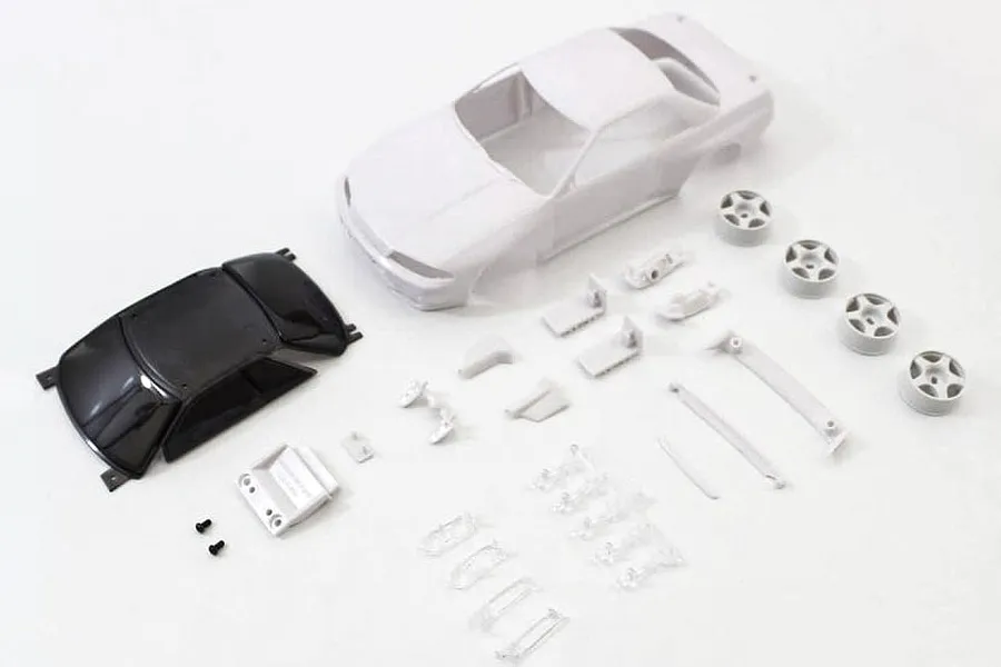 Kyosho Mini-Z Nissan Skyline GT-R R32 Painted Body Shell w/ Wheels - White image 89177