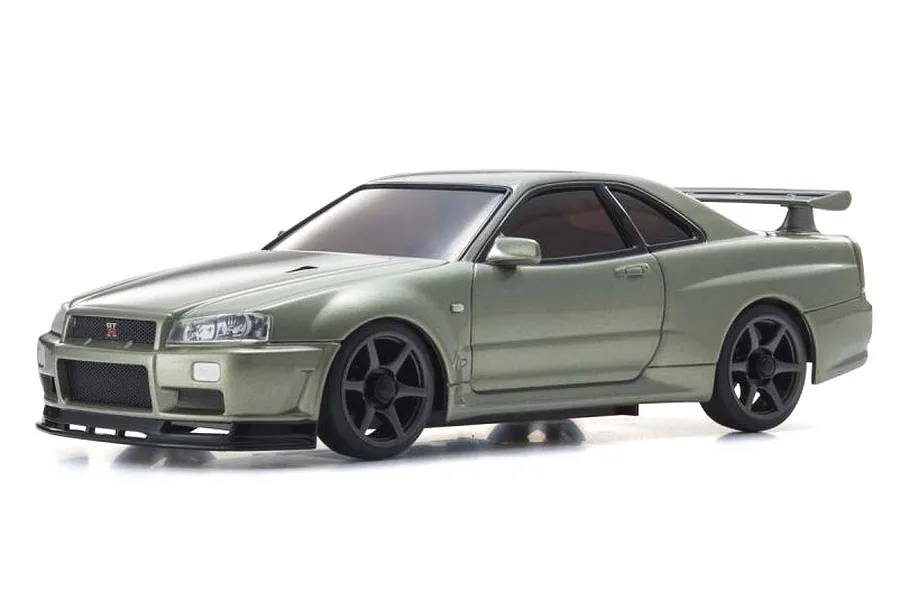Kyosho Mini-Z Nissan Skyline GT-R R34 V.Spec II Nur RC Drift Car Electric AWD RTR - Millennium Jade image 89194