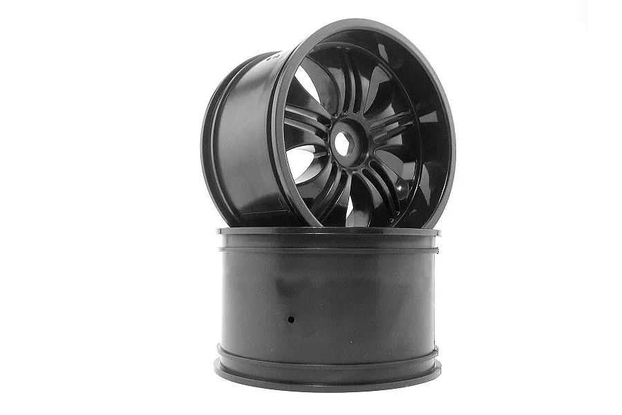 HPI 4.5&amp;quot; Savage Tremor Black Rims 2Pcs image 8923
