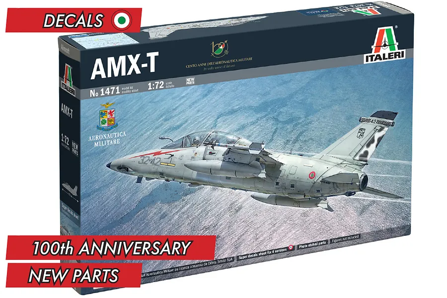 Italeri 1/72 AMX-T Twin Seater Fighter Plastic Model Kit image 89254