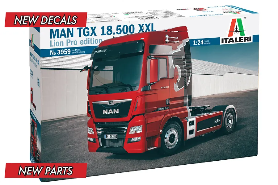 Italeri 1/24 MAN TGX XXL D-38 Truck Plastic Model Kit image 89256